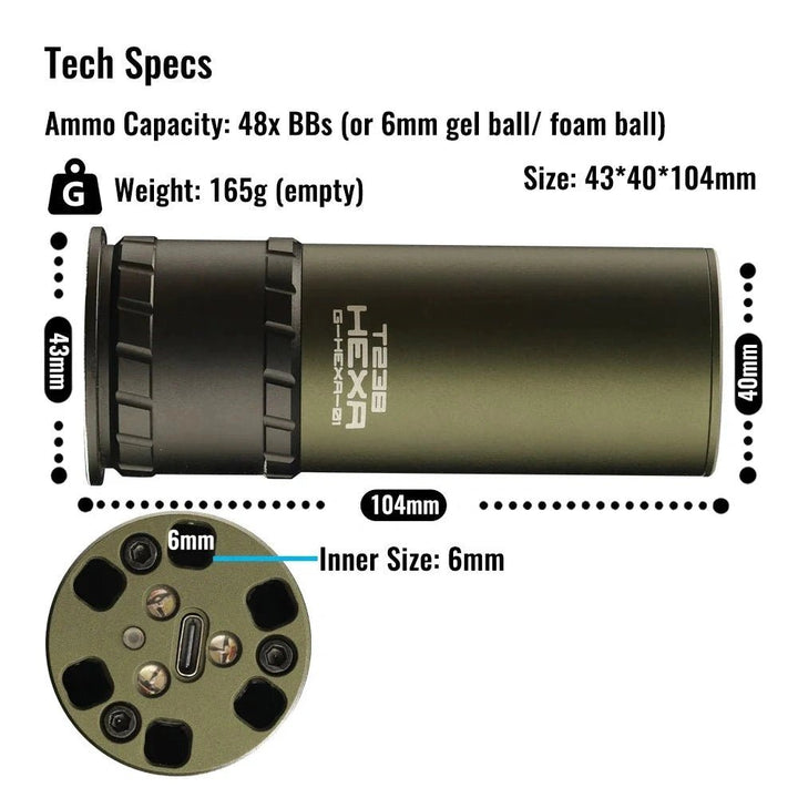 T238 & 40MAX HEXA 40mm Tracer Grenade – 40MAX - Find your missing piece ...